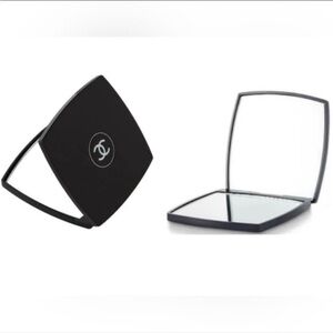 Chanel compact double sided mirror with case